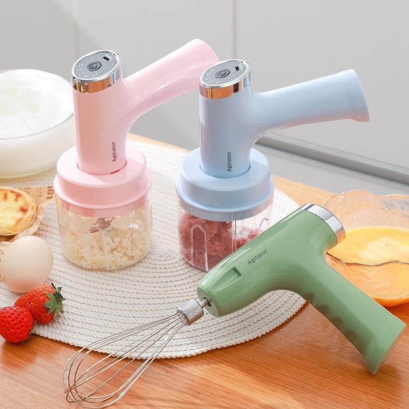 Electric egg beater household cream automatic sender hand-held rechargeable mixer machine electric garlic grinder meat grinder - Passion Present 