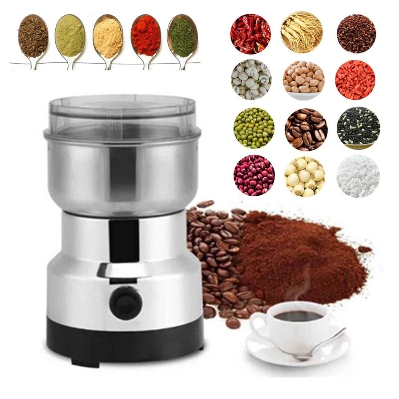 Stainless steel grinder electric coffee bean grinder household grinder - Passion Present 